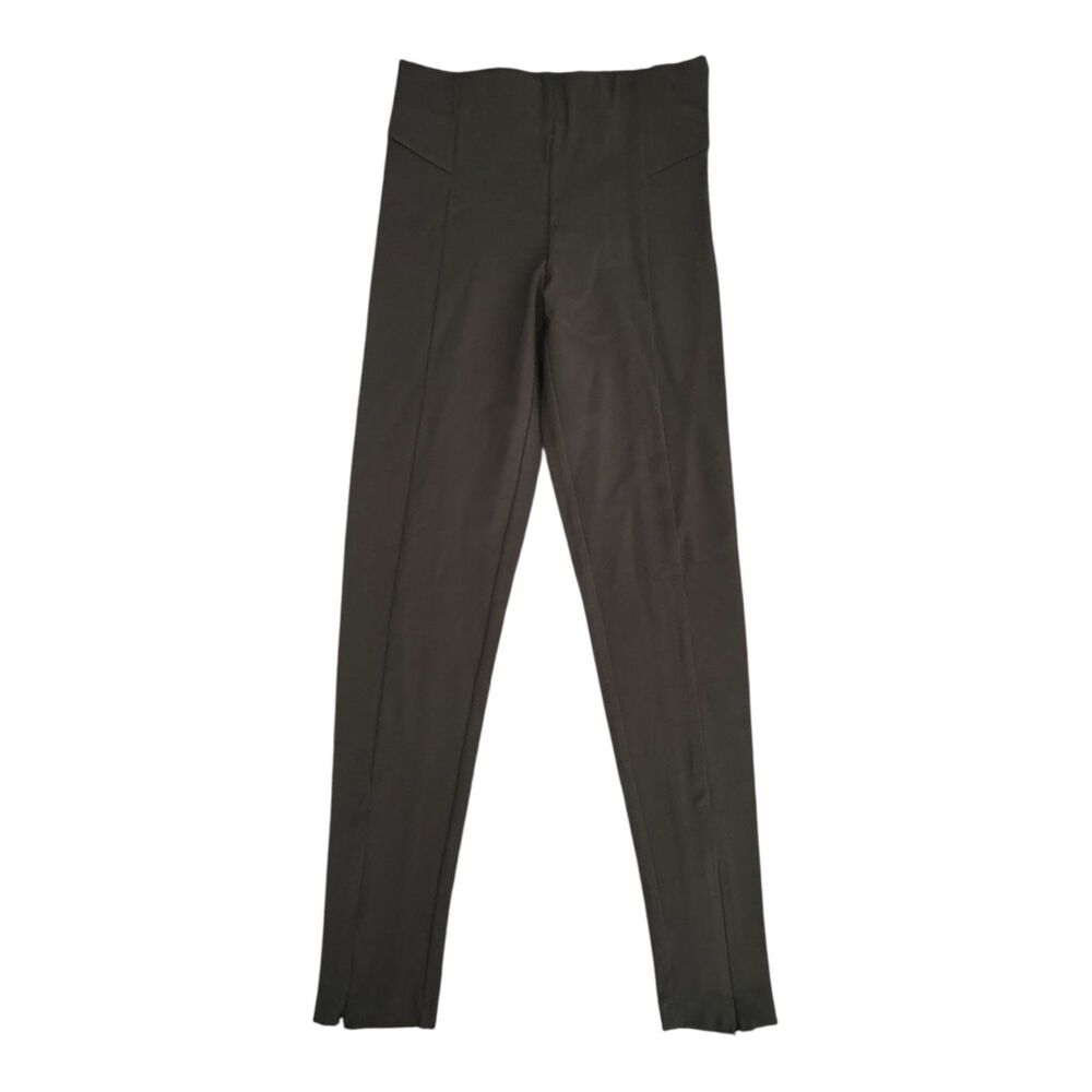 Umgee USA Leggings Womens Small Black High Rise Ankle Side Zip Stretch Knit‎